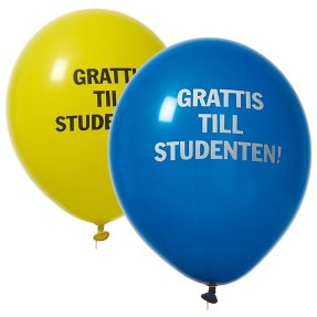 Luftballons blau-gelb 12er-Pack GRATTIS TILL STUDENTEN!