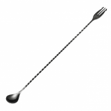 Barsked med gaffel Gunmetal svart 40 cm