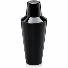 Dreiteiliger Cocktailshaker aus Kunststoff, schwarz