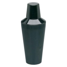 Dreiteiliger Cocktailshaker aus Kunststoff, schwarz