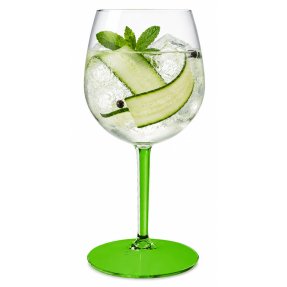 Gin & Tonic Kunststoffglas grüner Stiel/Fuß 58 cl – Tritan