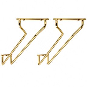 Messing-Glasgestell zum Aufhängen 30 cm, 2er-Pack