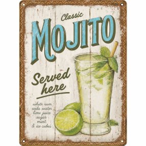 Barschild Mojito Served Here 20x30 cm