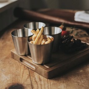 Peg pommesbecher aus Edelstahl 35 cl 4er-Pack