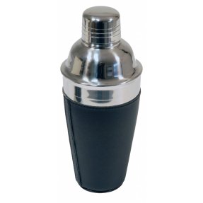 Shaker aus schwarzem Leder