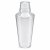 Dreiteiliger Cocktailshaker aus Kunststoff, transparent