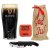 Weihnachtsgeschenkpaket mit Öffner, Pastillen und Guinness Bierglas Relief