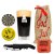 Weihnachtsgeschenkpaket mit Öffner, Untersetzer, Pastillen und Omnipollo Bierglas 25 cl.