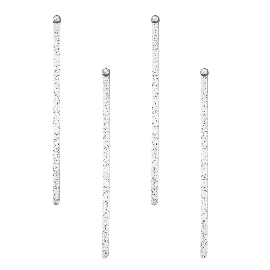Drinkpinnar transparenta med glitter 100-pack