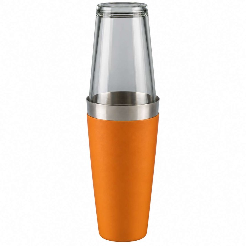 Zoombild von Bostonshaker orange mit Shaker-Glas