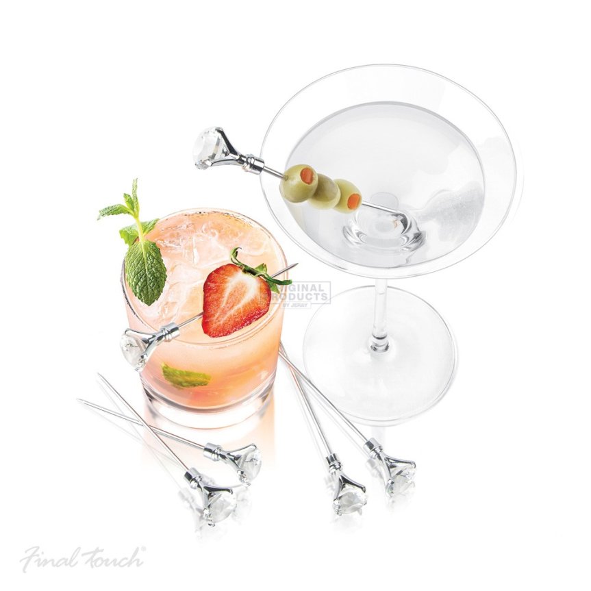 Diamant-Cocktailspieße 6er-Pack Final Touch