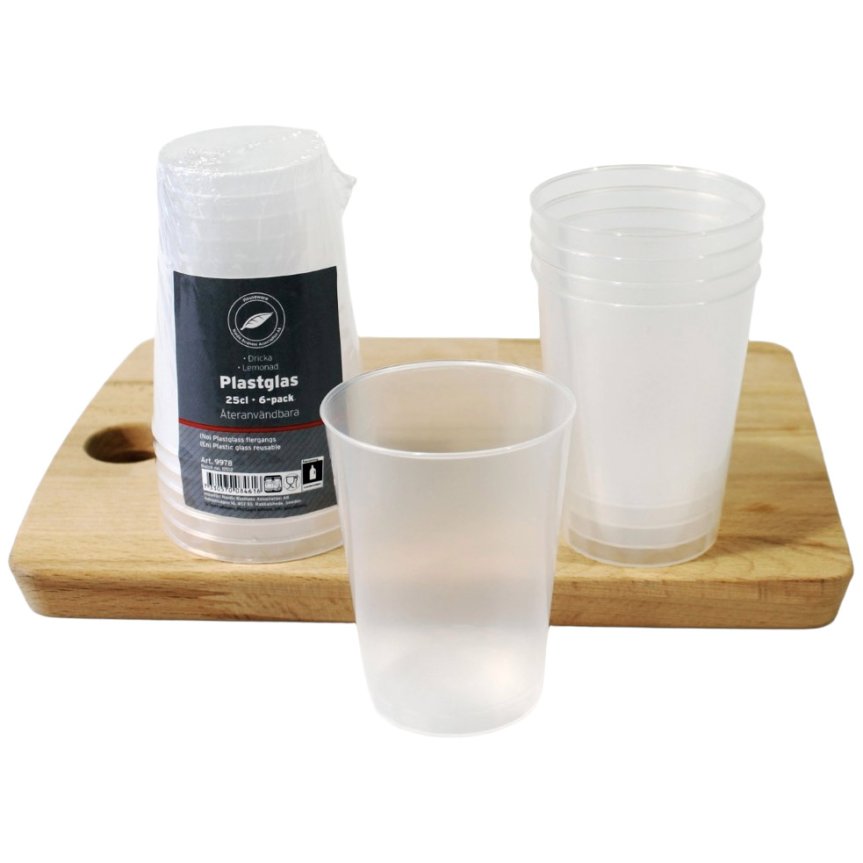 Trinkgläser aus Kunststoff 25 cl 6er-Pack
