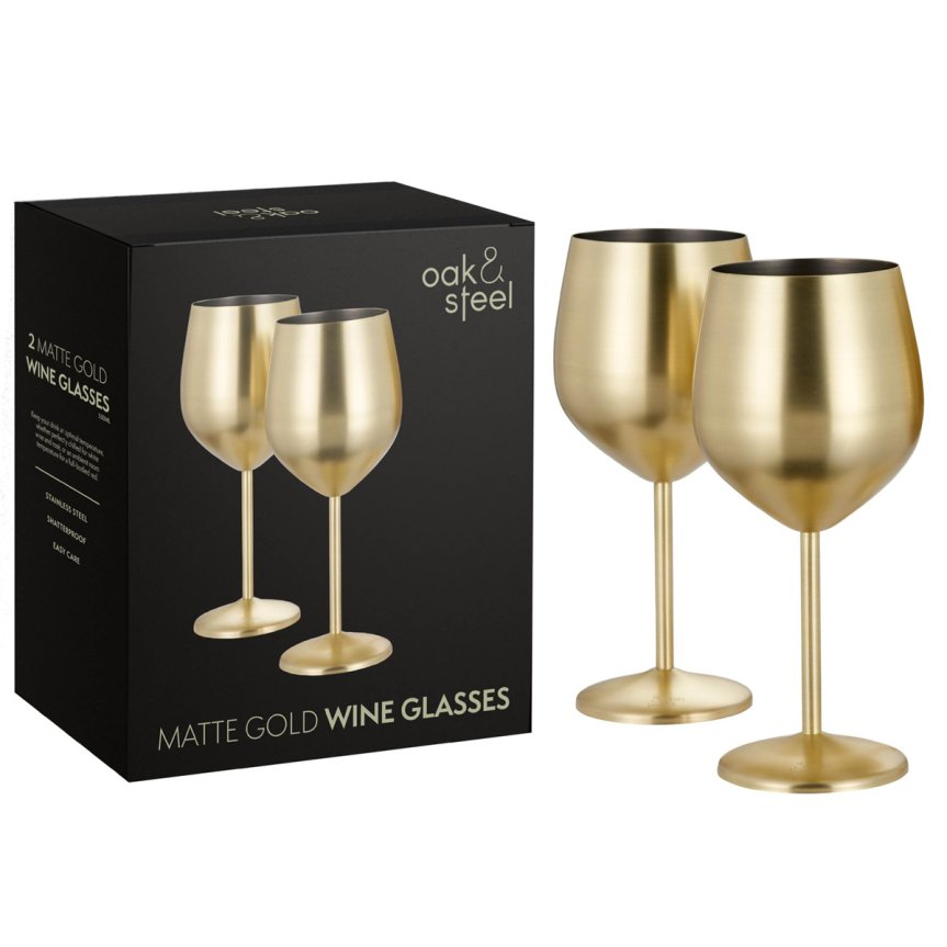Goldglas Weinglas - Cocktailglas in Gold 50 cl 2er-Pack