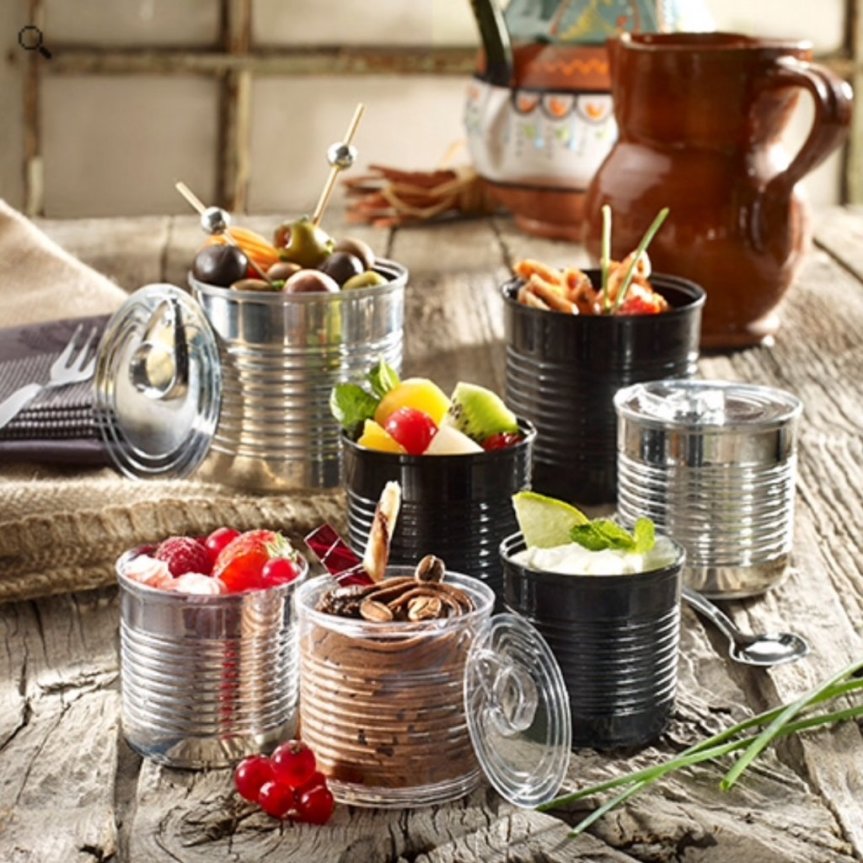 Fingerfood behållare i plast 6-pack