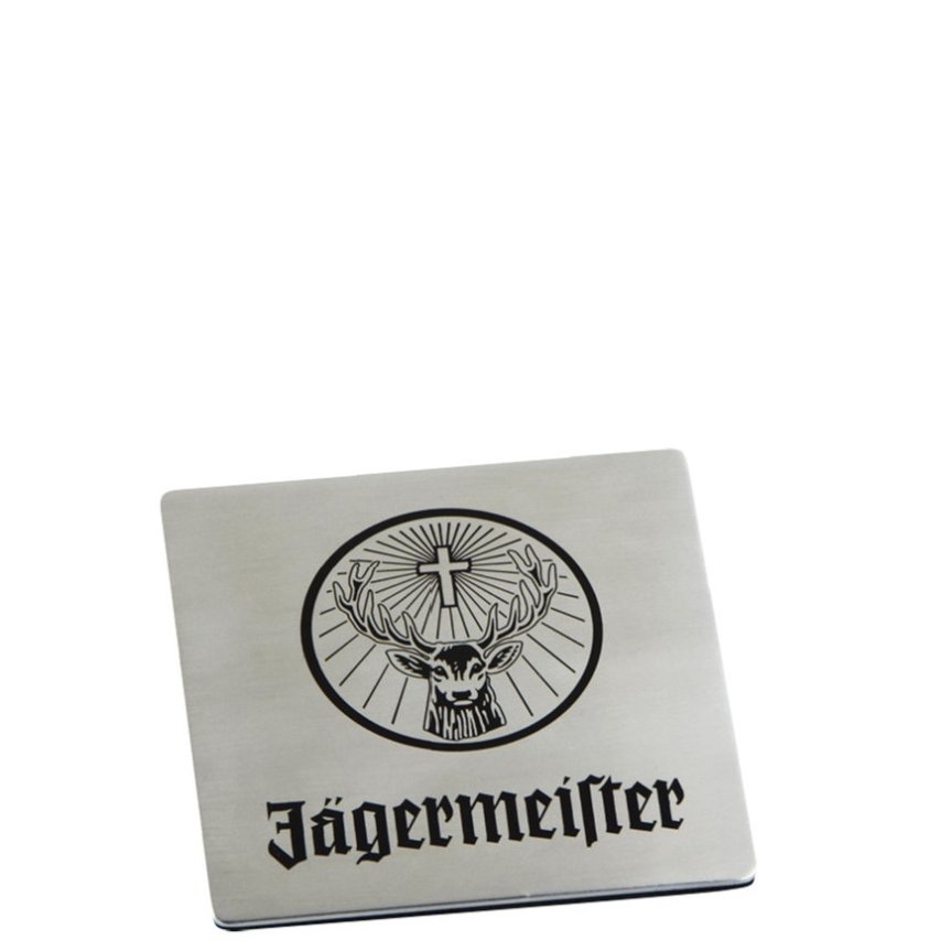 Jägermeister glasunderlägg i metall