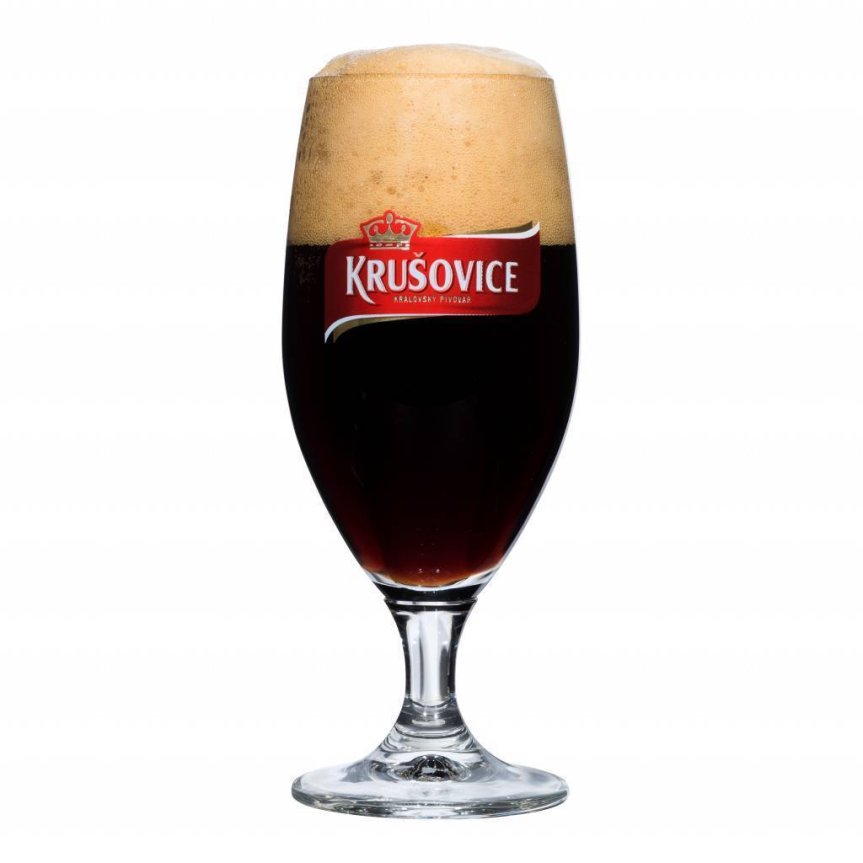 Krusovice ölglas på fot 30 cl