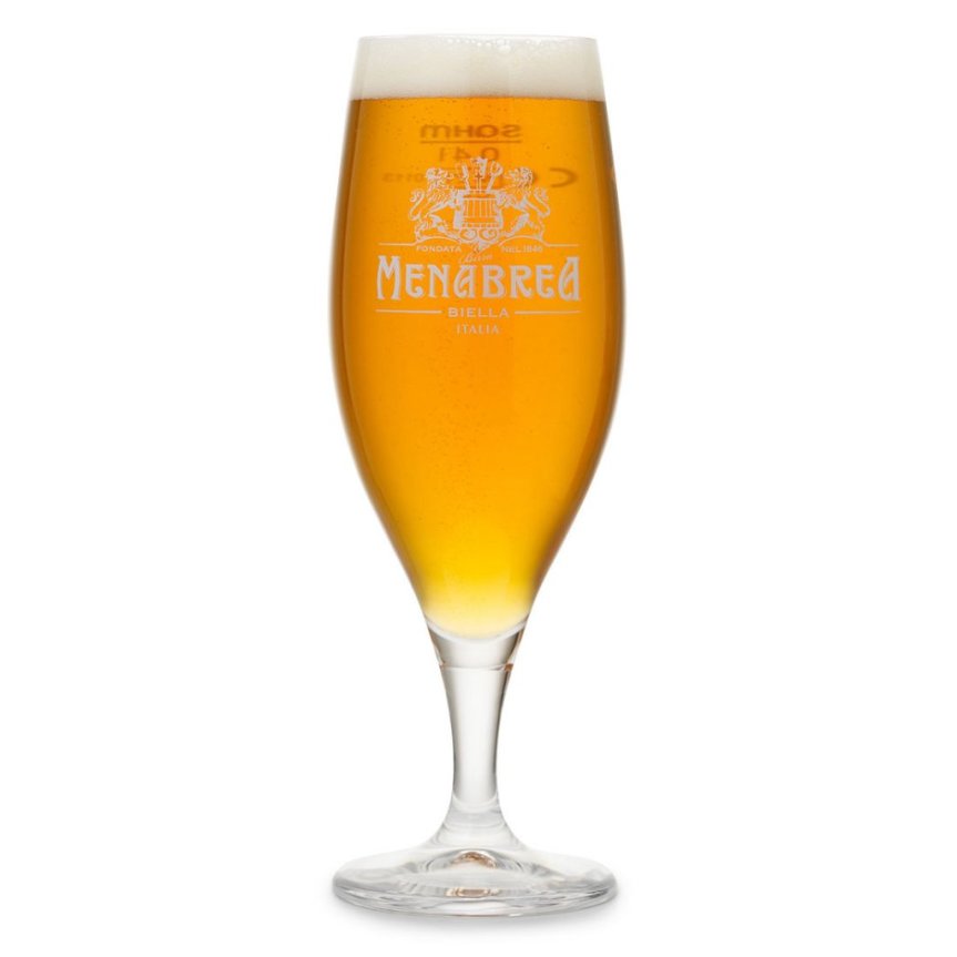 Menabrea ölglas på fot