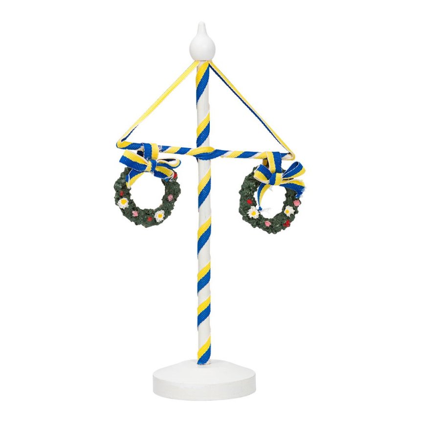 Midsommarstång vit i trä