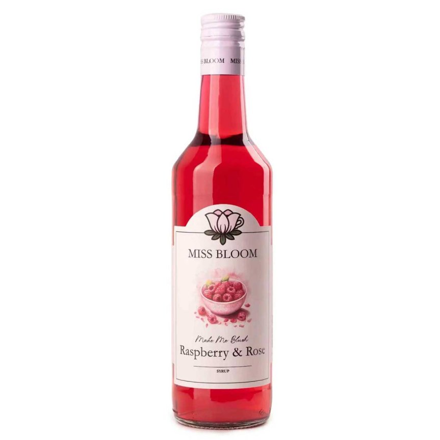 Zoombild von Miss Bloom Himbeer-Rosen-Sirup – Make Me Blush – 50 cl