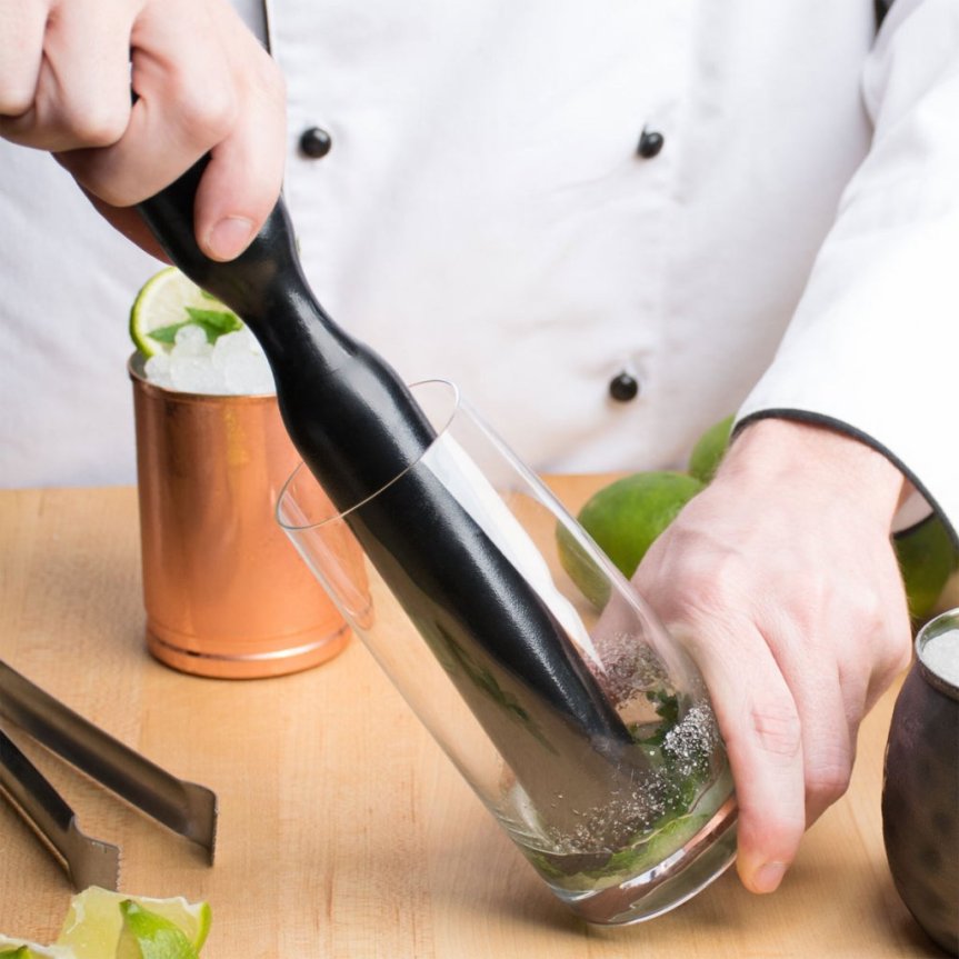 Stößel gekerbt 25 cm schwarz