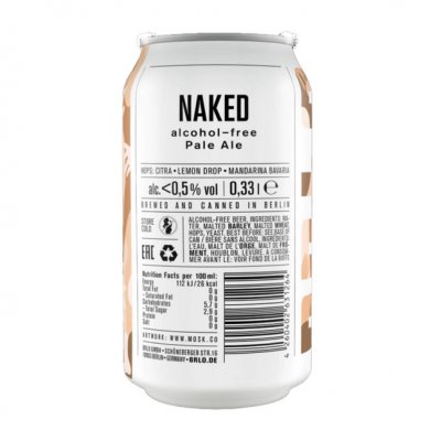 Brlo Naked alkoholfri 0,5% Pale Ale 33 cl