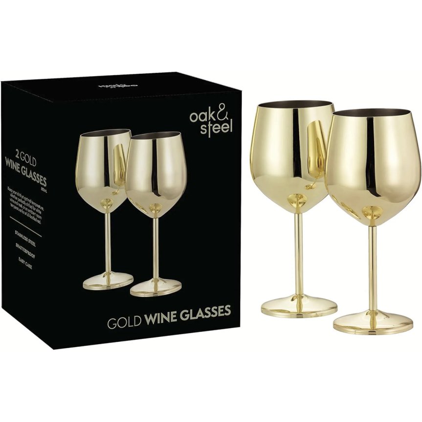 Goldglas Weinglas - Cocktailglas in Gold 50 cl 2er-Pack