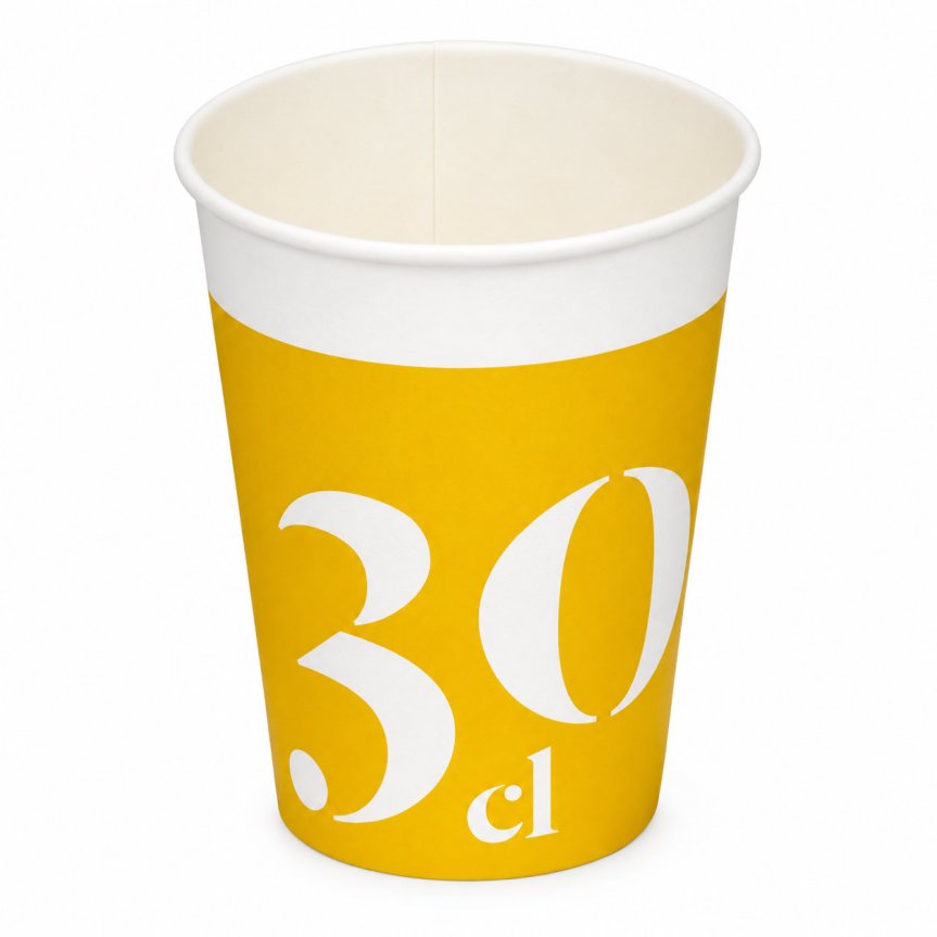Zoombild von Papierbiergläser 30 cl 50er Pack