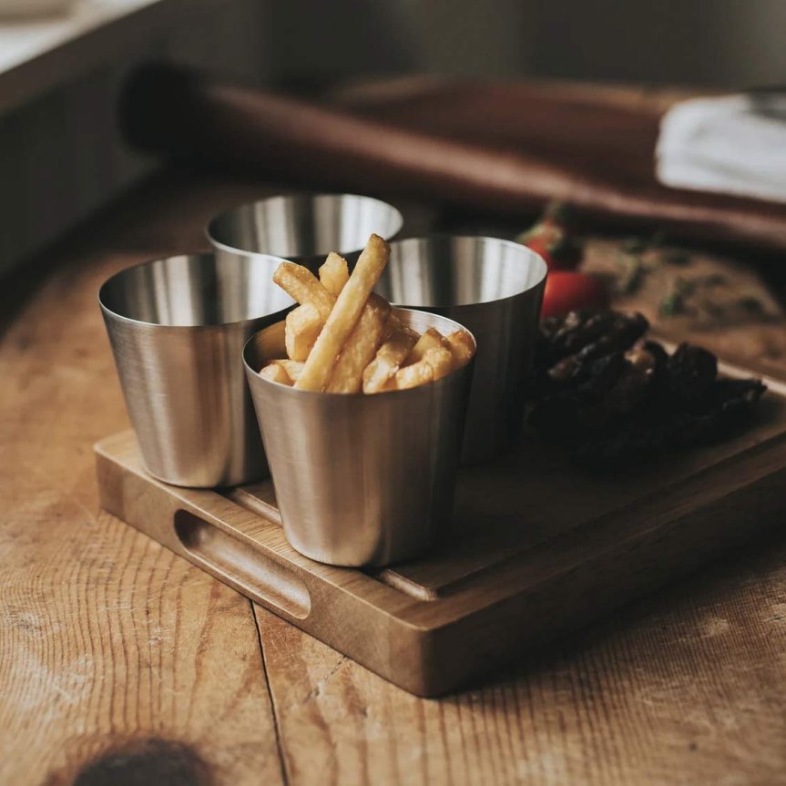 Peg pommesbecher aus Edelstahl 35 cl 4er-Pack