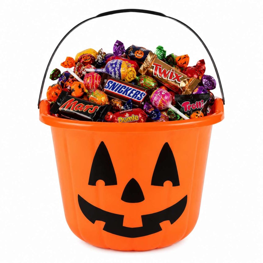 Zoombild von Halloween Süßigkeiteneimer Kürbis