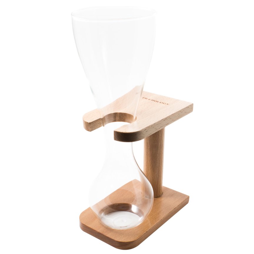 Zoombild von Quarter Yard Beer Bierglas im Holzständer