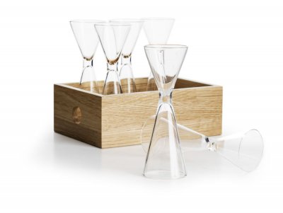 Oak Schnapsglas mit Aufbewahrungsbox 6er-Pack