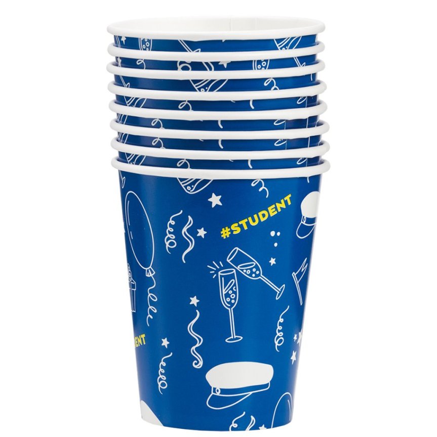 Student pappersmugg 8-pack