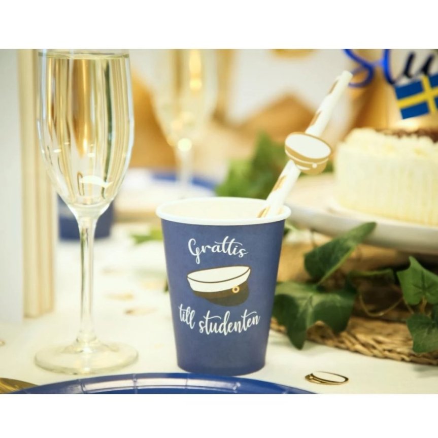 Studentenmütze-Pappbecher im 8er-Pack