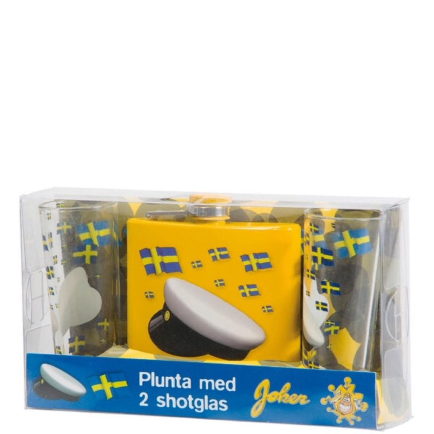 Studenten pluntaset med 2 glas