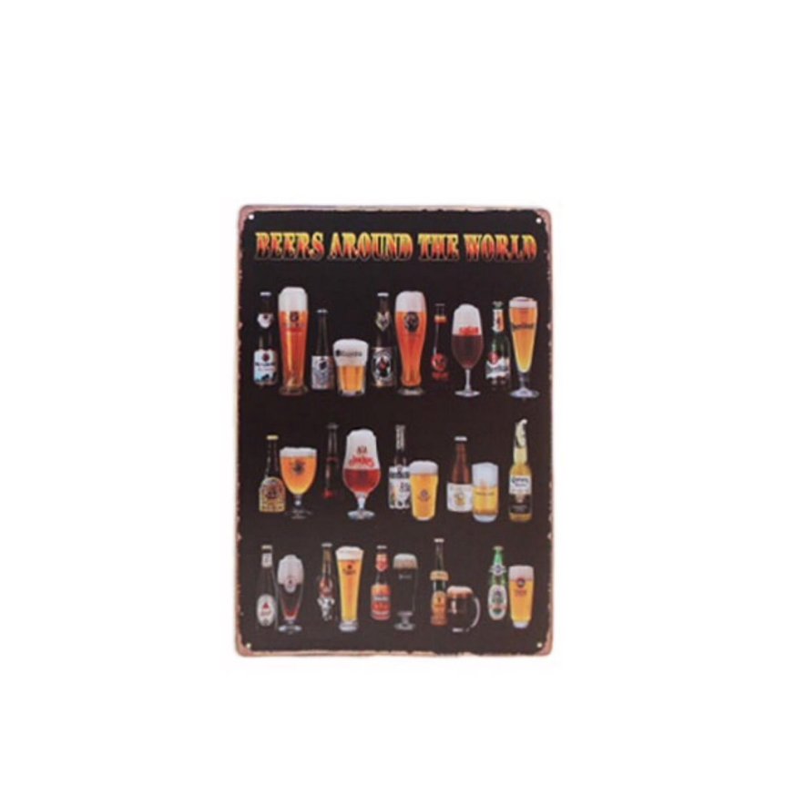 Väggskylt Beers Around the World