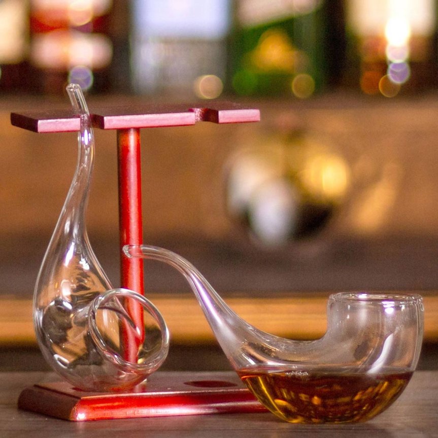 Zoombild von Vinology Pipe Sippers mit Holzständer