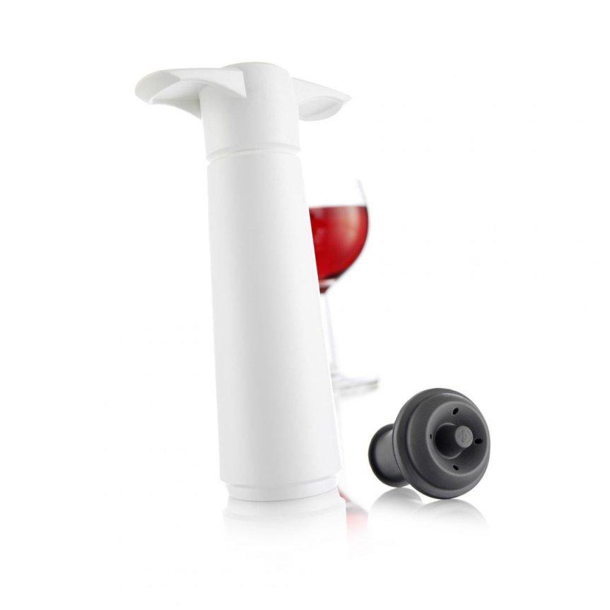 Zoombild von Vacu Vin Wine Saver Original Vakuumpumpe Weiß mit 1 Weinverschluss